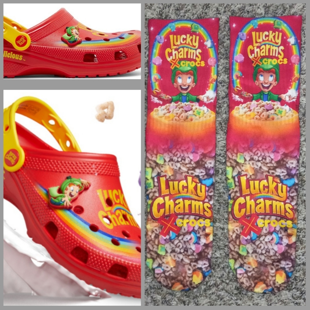 Lucky charms crocs socks